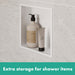 hansgrohe XtraStoris Original Wall Niche with Integrated Frame 12"x 12"x 4", matte black - view 5