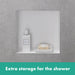 hansgrohe XtraStoris Minimalistic Wall Niche with Open Frame 12"x 12"x 4", matte white - view 6