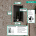 hansgrohe XtraStoris Rock Wall Niche with Tileable Door 12"x 6"x 4", matte black - view 2