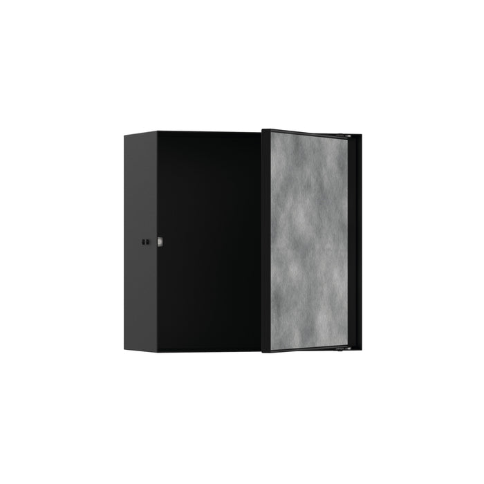 hansgrohe XtraStoris Rock Wall Niche with Tileable Door 12"x 12"x 5.5", matte black