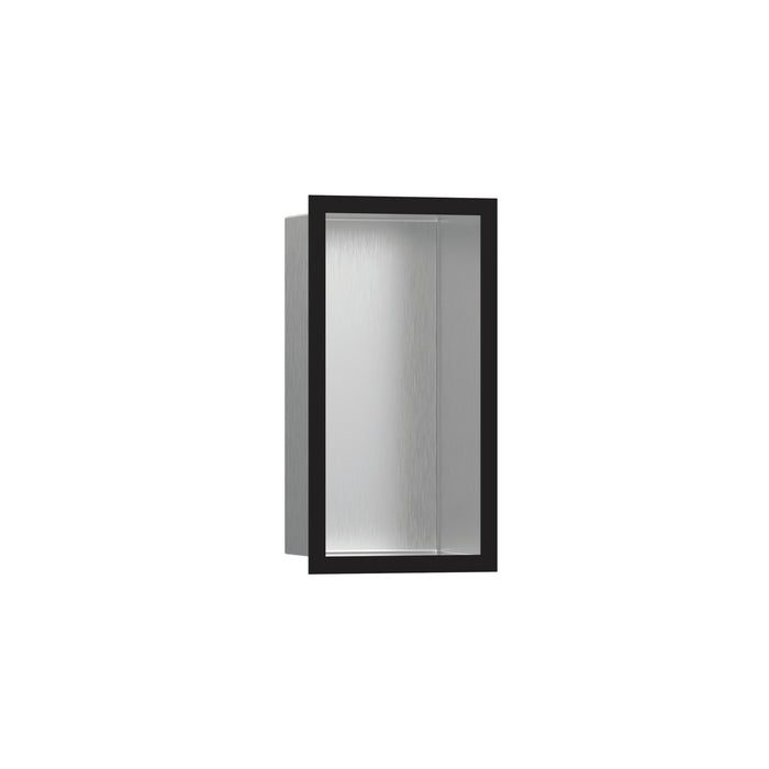 hansgrohe XtraStoris Individual Wall Niche Brushed Stainless Steel with Design Frame 12"x 6"x 4"