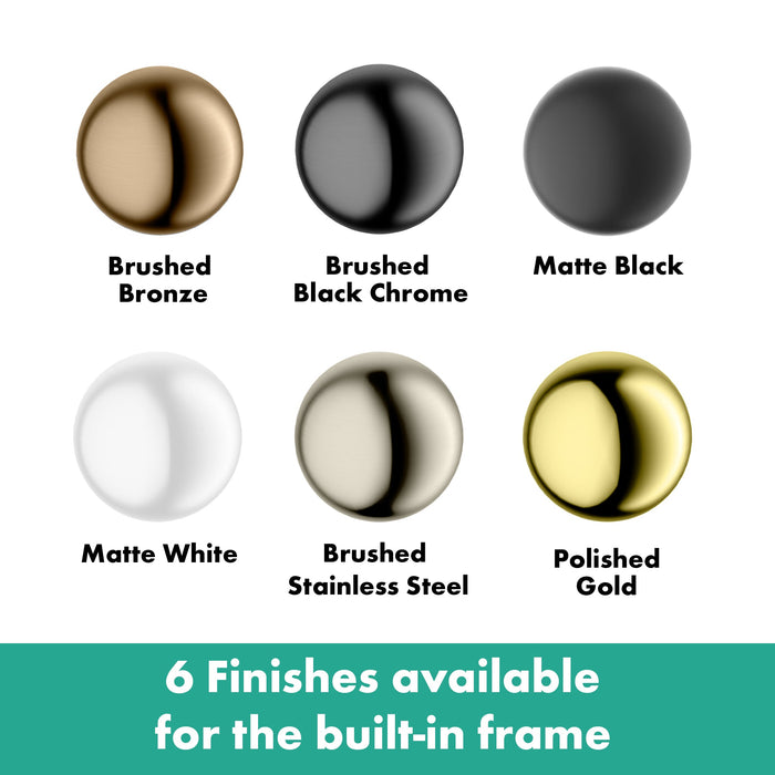hansgrohe XtraStoris Individual Wall Niche Matte Black with Design Frame 12"x 6"x 4", matte white - view 5