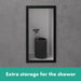 hansgrohe XtraStoris Individual Wall Niche Matte White with Design Frame 12"x 6"x 4", brushed bronze - view 4