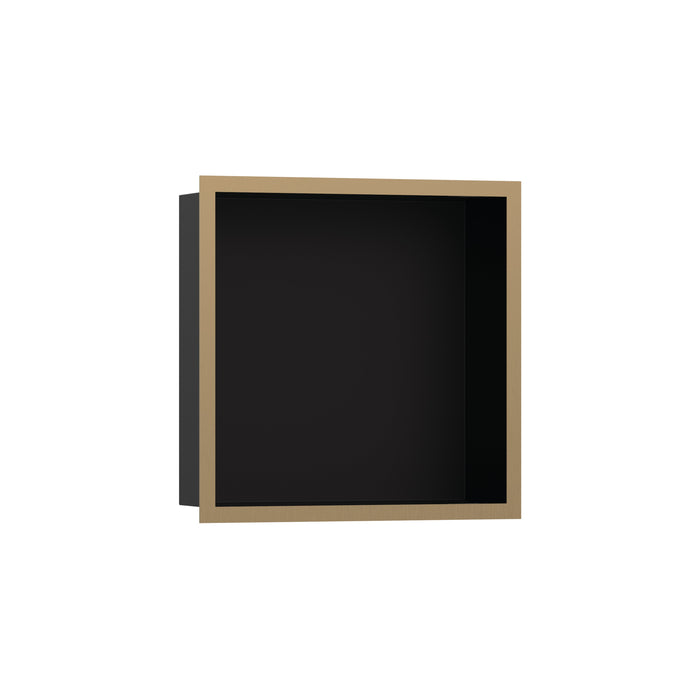hansgrohe XtraStoris Individual Wall Niche Matte Black with Design Frame 12"x 12"x 4"