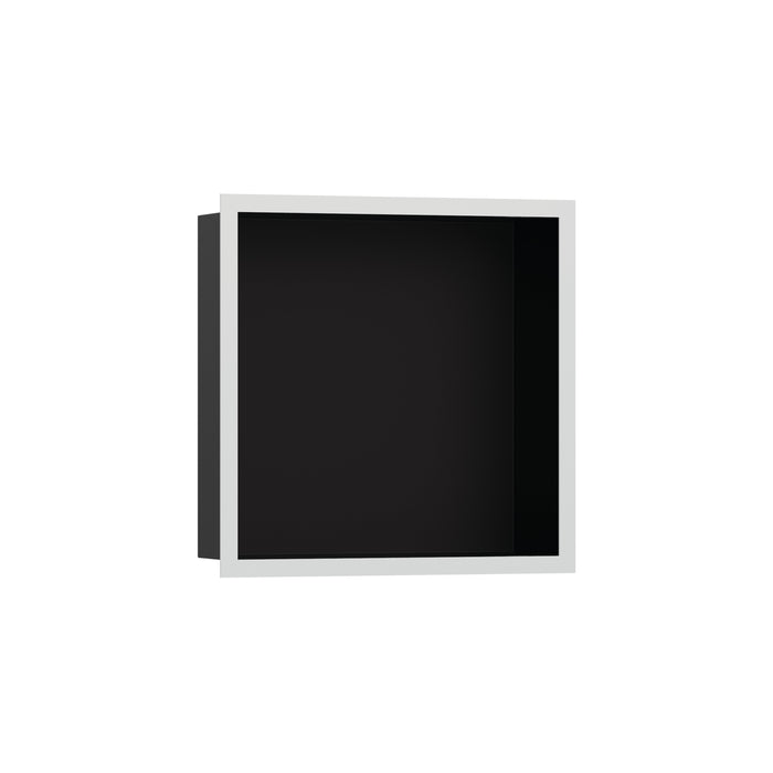 hansgrohe XtraStoris Individual Wall Niche Matte Black with Design Frame 12"x 12"x 4"
