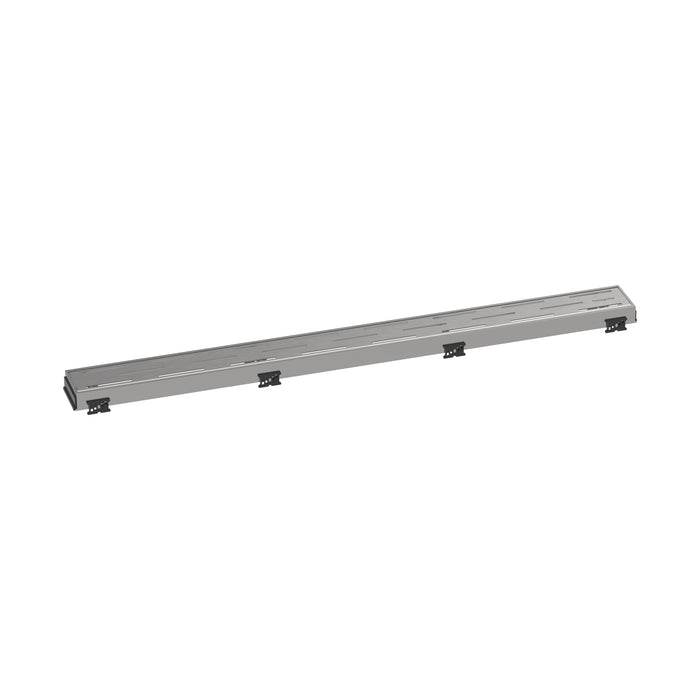 hansgrohe RainDrain Match Classic Trim Classic 31 1/2" with Height Adjustable Frame, brushed stainless steel