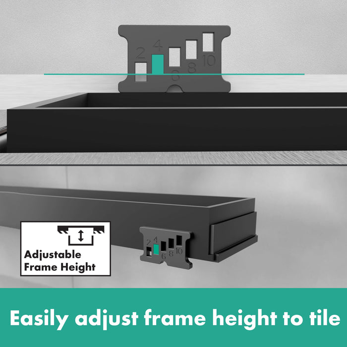 hansgrohe RainDrain Match Classic Trim Classic 31 1/2" with Height Adjustable Frame, brushed stainless steel - view 5