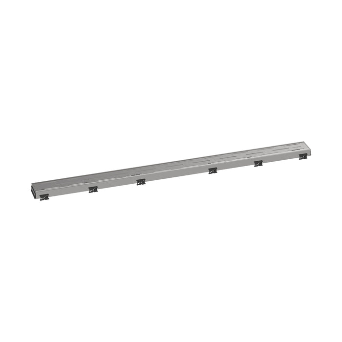 hansgrohe RainDrain Match Classic Trim Classic 39 3/8" with Height Adjustable Frame, brushed stainless steel