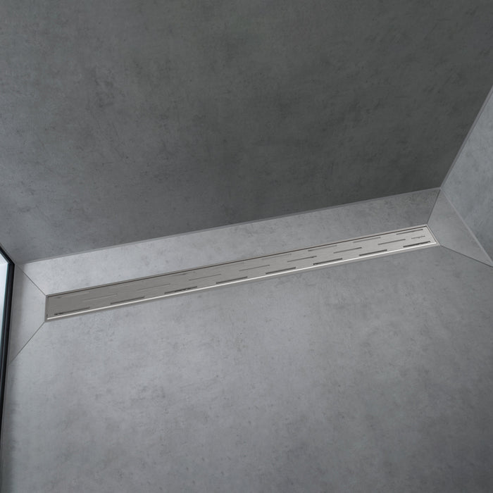 hansgrohe RainDrain Match Classic Trim Classic 39 3/8" with Height Adjustable Frame, brushed stainless steel - view 2