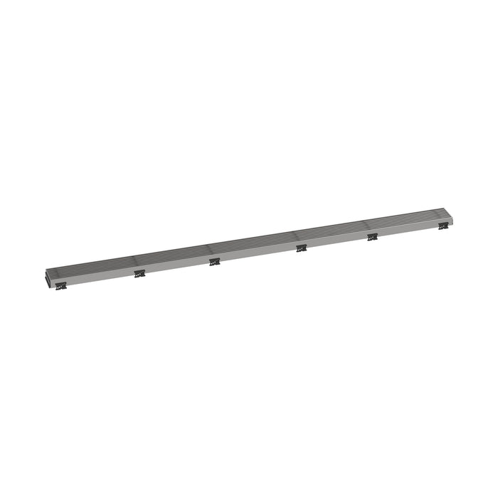 hansgrohe RainDrain Match Boardwalk Trim Boadwalk 47 1/4" with Height Adjustable Frame, brushed stainless steel