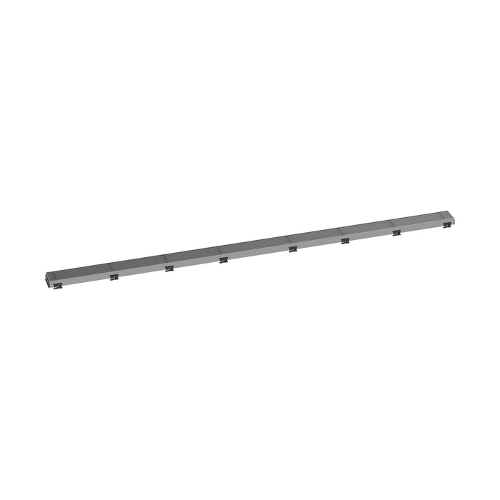 hansgrohe RainDrain Match Boardwalk Trim 59 Boardwalk 1/8" with Height Adjustable Frame, brushed stainless steel