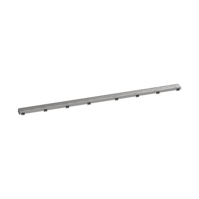 hansgrohe RainDrain Match Classic Trim 59 Classic 1/8" with Height Adjustable Frame, brushed stainless steel