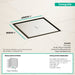 hansgrohe RainDrain Brilliance Point Drain Set 4"x 4" Trim Tileable Rear Cover and Rough, brushed stainless steel - view 4