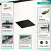 hansgrohe RainDrain Brilliance Point Drain Set 4"x 4" Trim Tileable Rear Cover and Rough, matte black - view 3