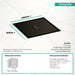 hansgrohe RainDrain Brilliance Point Drain Set 4"x 4" Trim Tileable Rear Cover and Rough, matte black - view 4