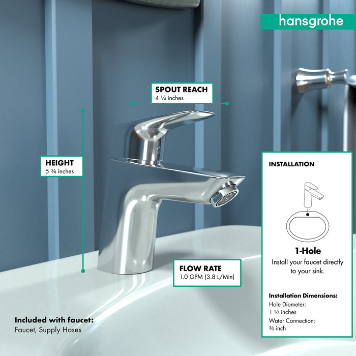 hansgrohe Logis Single-Hole Faucet 70, 1.0 GPM, chrome - view 4