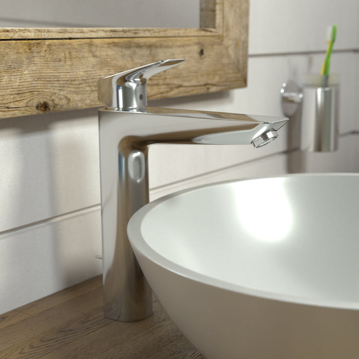 hansgrohe Logis Single-Hole Faucet 190 with Pop-Up Drain, 1.2 GPM, chrome - view 2