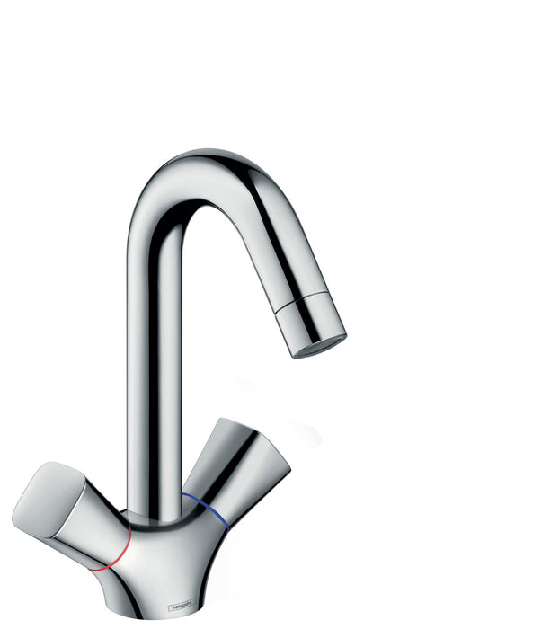 hansgrohe Logis Single-Hole Faucet 150 with Swivel Spout and Pop-Up Drain, 1.2 GPM, chrome