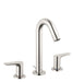 hansgrohe Logis Widespread Faucet 150 with Pop-Up Drain, 1.2 GPM, brushed nickel