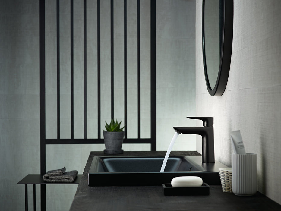 hansgrohe Talis E Single-Hole Faucet 110 with Pop-Up Drain, 1.2 GPM, matte black - view 2