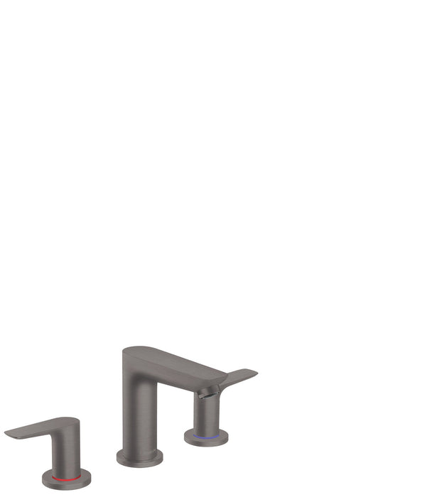 hansgrohe Talis E Widespread Faucet 150 with Pop-Up Drain, 1.2 GPM, brushed black chrome