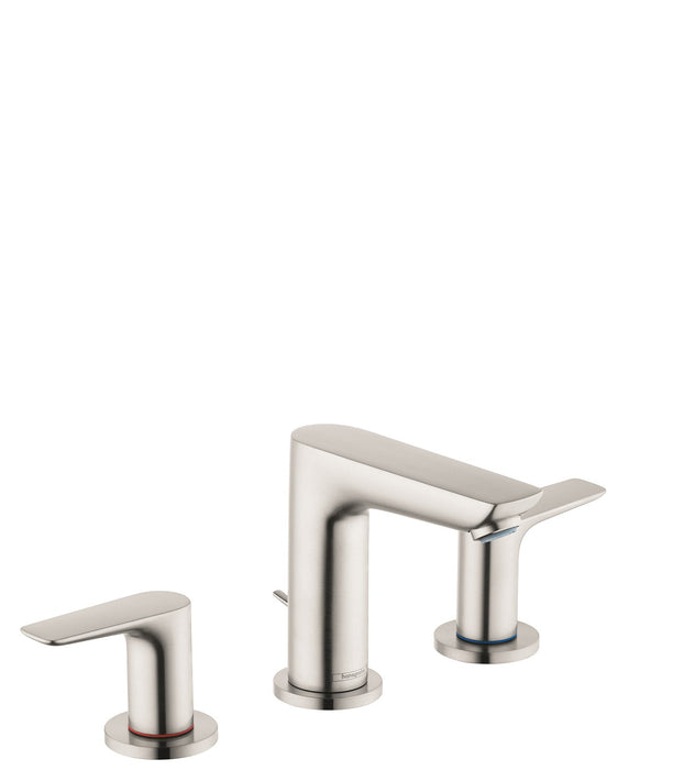 hansgrohe Talis E Widespread Faucet 150 with Pop-Up Drain, 1.2 GPM, brushed nickel