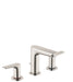 hansgrohe Talis E Widespread Faucet 150 with Pop-Up Drain, 1.2 GPM, brushed nickel