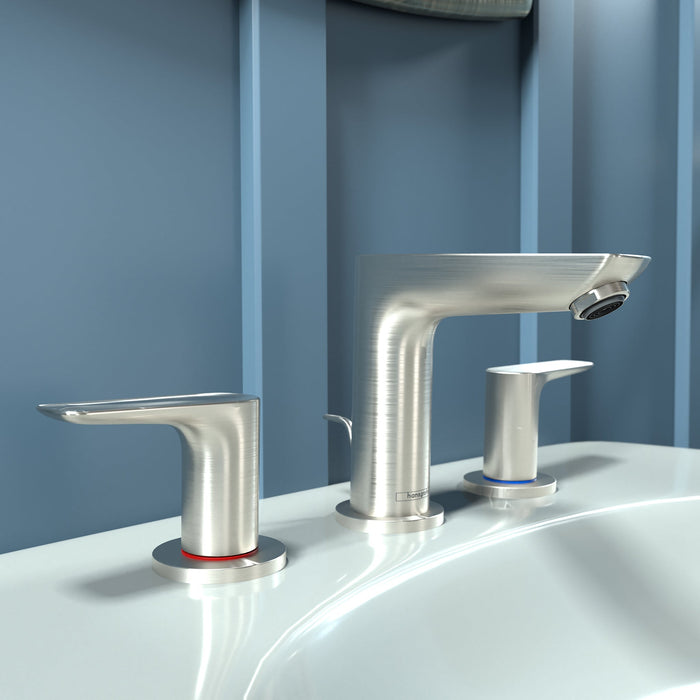 hansgrohe Talis E Widespread Faucet 150 with Pop-Up Drain, 1.2 GPM, brushed nickel - view 2