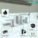 hansgrohe Talis E Widespread Faucet 150 with Pop-Up Drain, 1.2 GPM, chrome - view 3
