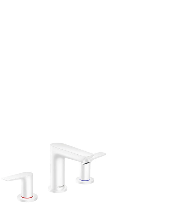 hansgrohe Talis E Widespread Faucet 150 with Pop-Up Drain, 1.2 GPM, matte white