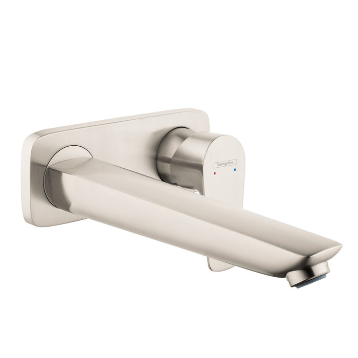 hansgrohe Talis E Wall-Mounted Single-Handle Faucet Trim, 1.2 GPM, brushed nickel