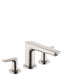 hansgrohe Talis E 3-Hole Roman Tub Set Trim, brushed nickel
