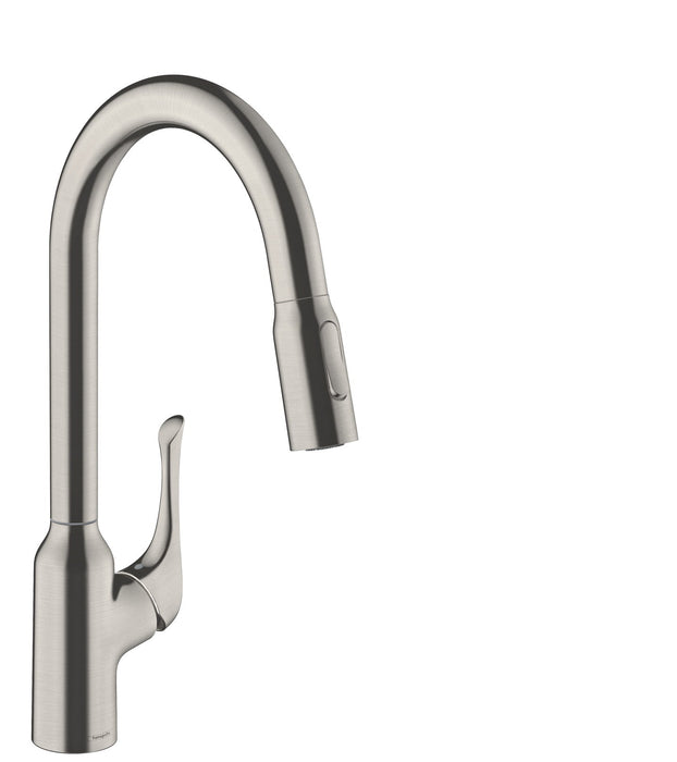 hansgrohe Allegro N HighArc Kitchen Faucet, 2-Spray Pull-Down, 1.75 GPM, stainless steel optic