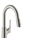 hansgrohe Allegro N Prep Kitchen Faucet, 2-Spray Pull-Down, 1.75 GPM, stainless steel optic