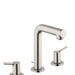 hansgrohe Talis S Widespread Faucet 150 with Pop-Up Drain, 1.2 GPM, brushed nickel