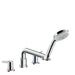 hansgrohe Talis S 4-Hole Roman Tub Set Trim with 1.8 GPM Handshower, chrome