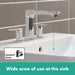 hansgrohe Rebris E Widespread Faucet 110 with Pop-Up Drain, 1.2 GPM, brushed nickel - view 3