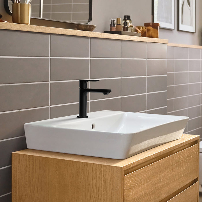 hansgrohe Rebris E Single-Hole Faucet 110 with Pop-Up Drain, 1.2 GPM