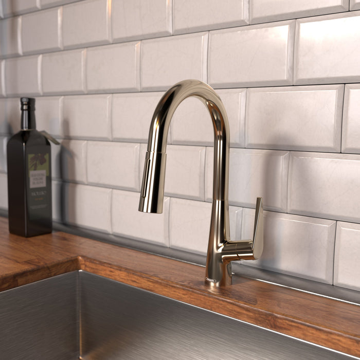 hansgrohe Talis S Prep Kitchen Faucet, 2-Spray Pull-Down, 1.75 GPM, polished nickel - view 2