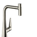 hansgrohe Talis Select S HighArc Kitchen Faucet, 2-Spray Pull-Out, 1.75 GPM, stainless steel optic