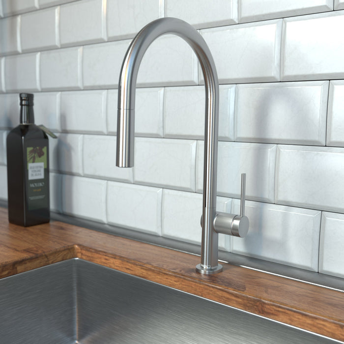 hansgrohe Talis N HighArc Kitchen Faucet, O-Style 2-Spray Pull-Down, 1.5 GPM, stainless steel optic - view 2