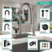 hansgrohe Aquno Select HighArc Kitchen Faucet, 3-Spray Pull-Down, 1.75 GPM, brushed black chrome - view 3