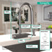 hansgrohe Aquno Select HighArc Kitchen Faucet, 3-Spray Pull-Down, 1.75 GPM, brushed black chrome - view 4