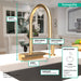 hansgrohe Aquno Select HighArc Kitchen Faucet, 3-Spray Pull-Down, 1.75 GPM, brushed gold optic - view 4