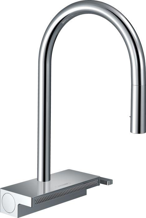 hansgrohe Aquno Select HighArc Kitchen Faucet, 3-Spray Pull-Down, 1.75 GPM, chrome