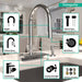 hansgrohe Aquno Select HighArc Kitchen Faucet, 3-Spray Pull-Down, 1.75 GPM, chrome - view 3