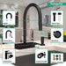 hansgrohe Aquno Select HighArc Kitchen Faucet, 3-Spray Pull-Down, 1.75 GPM, matte black - view 3