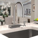 hansgrohe Aquno Select HighArc Kitchen Faucet, 3-Spray Pull-Down, 1.75 GPM, stainless steel optic - view 2