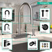 hansgrohe Aquno Select HighArc Kitchen Faucet, 3-Spray Pull-Down, 1.75 GPM, stainless steel optic - view 3