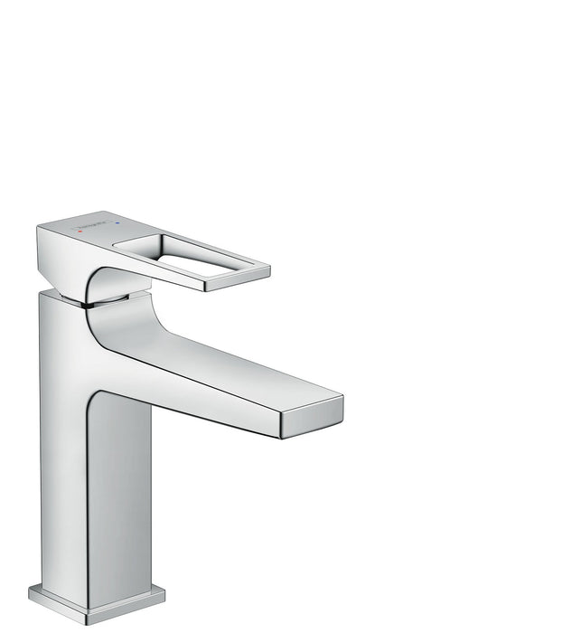 hansgrohe Metropol Single-Hole Faucet 110 with Loop Handle and Pop-Up Drain, 1.2 GPM, chrome
